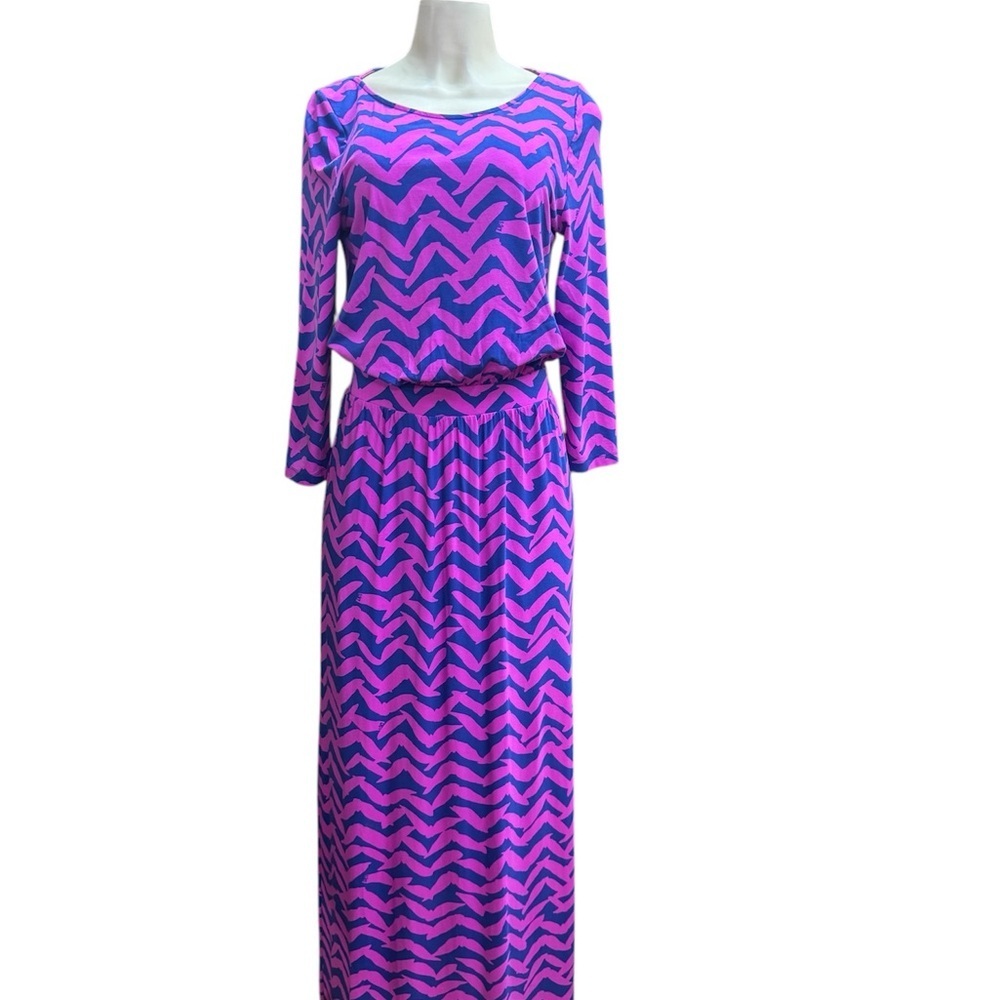 Lilly Pulitzer Pink and Purple Chevron Maxi Dress - Picture 3 of 7